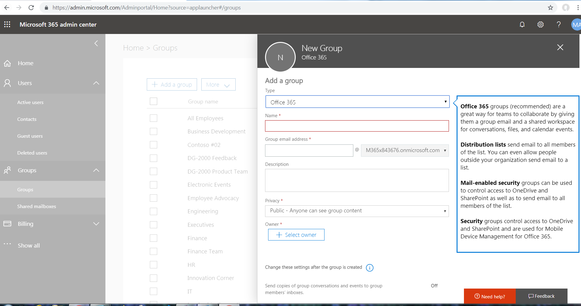 Create Office 365 Group – Dellenny