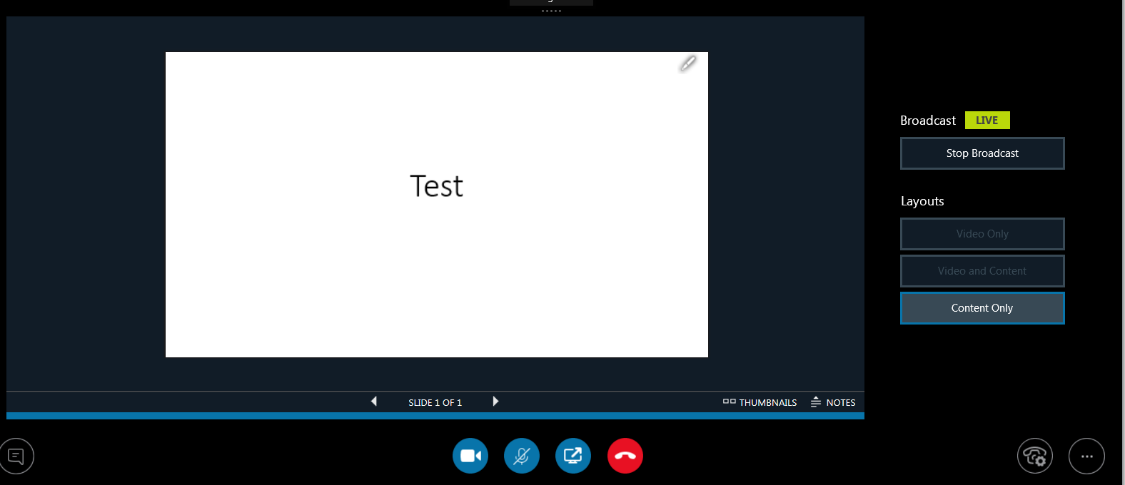 how to do a skype meeting broadcast