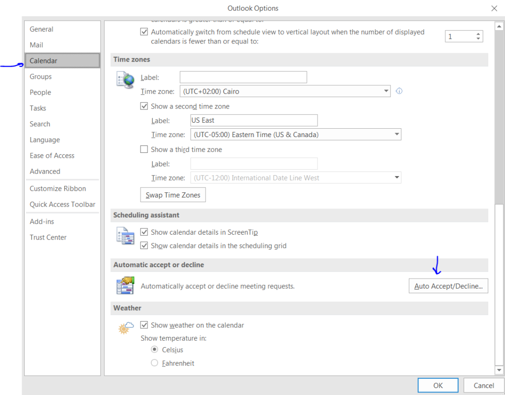 outlook automatically accept meeting