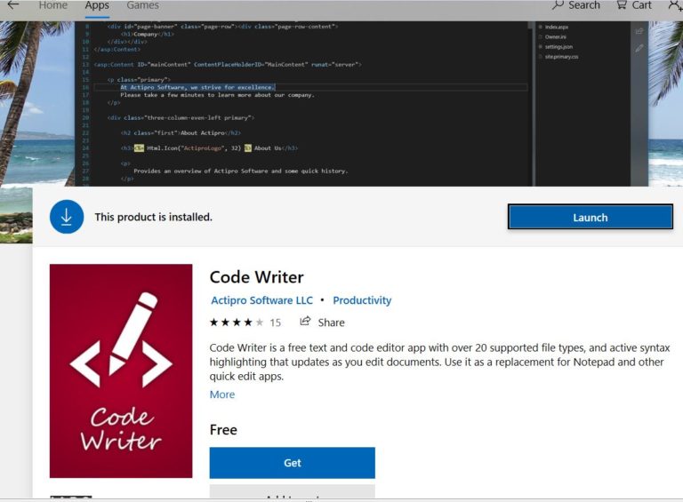 code writer actipro