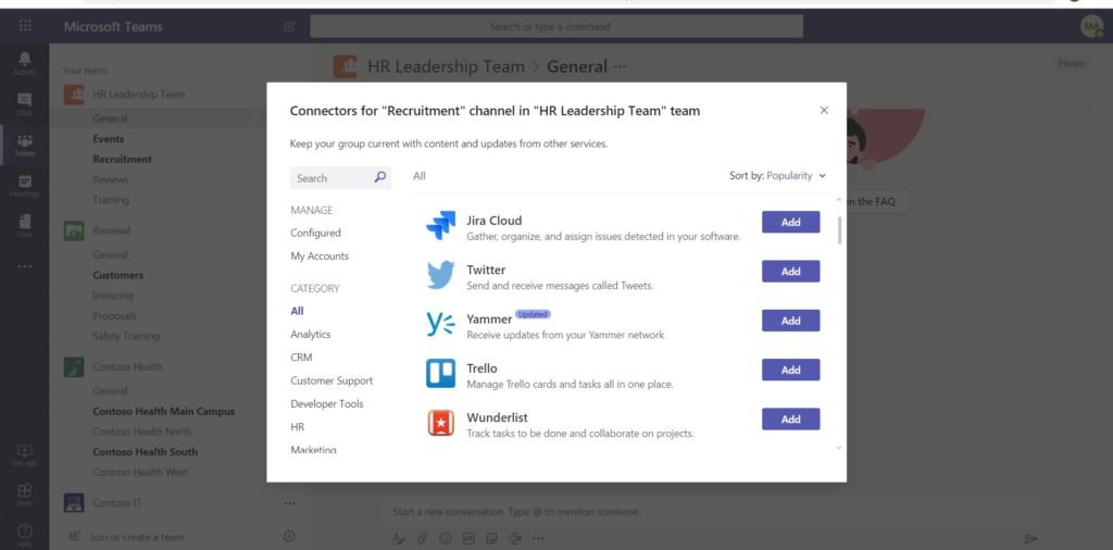 Get Tweets in Microsoft Teams