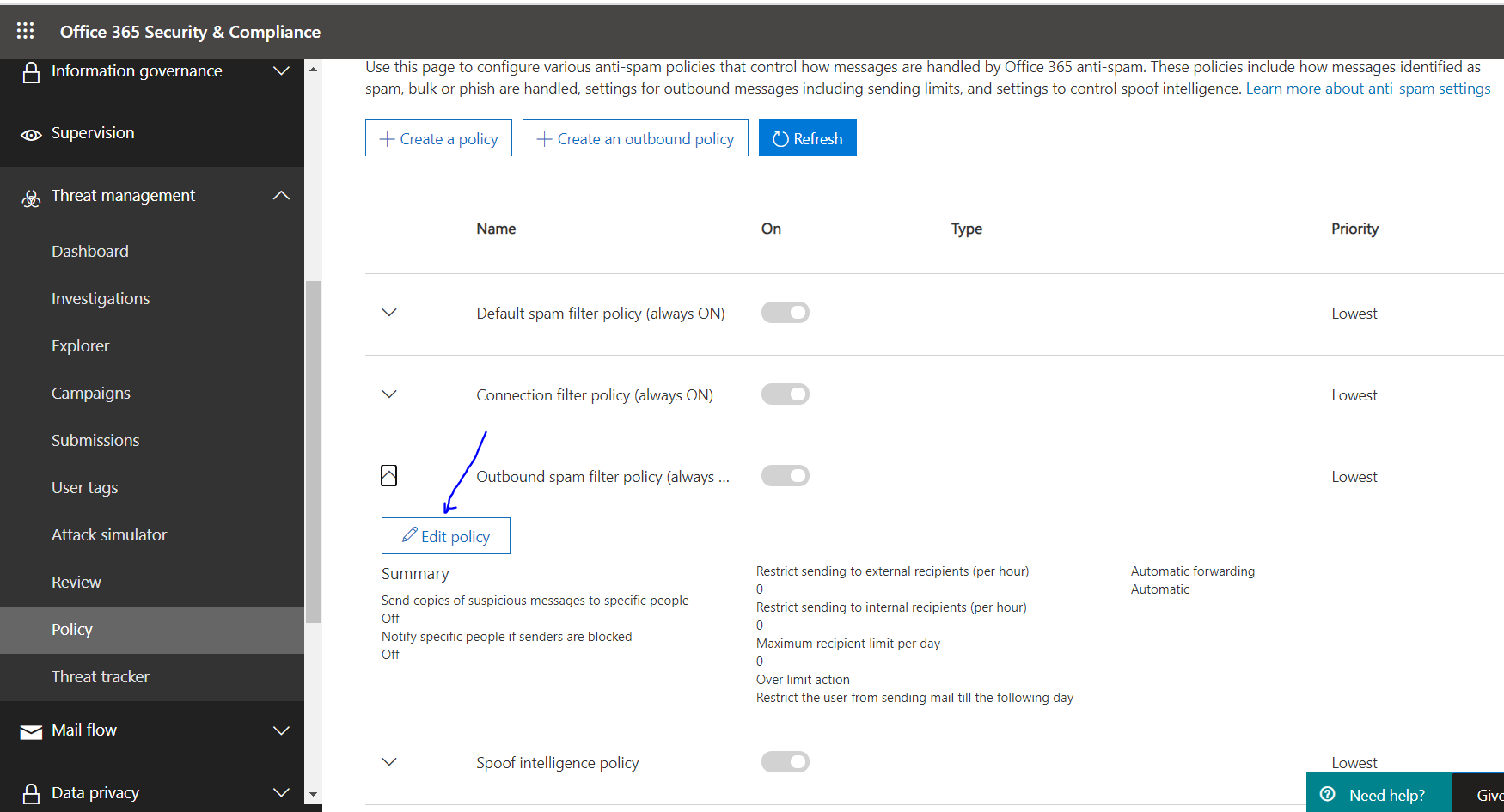 office 365 forward email to external address