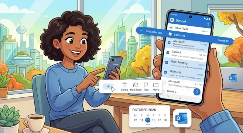 Microsoft Outlook for Android Adds Multi-Select and Bulk Email Actions in October 2026