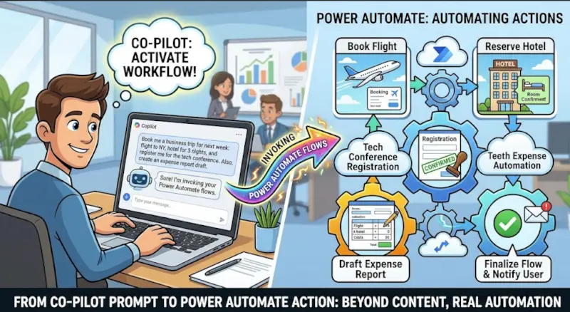 Invoking a Power Automate Flow from a Copilot Prompt: Automating Actions, Not Just Content