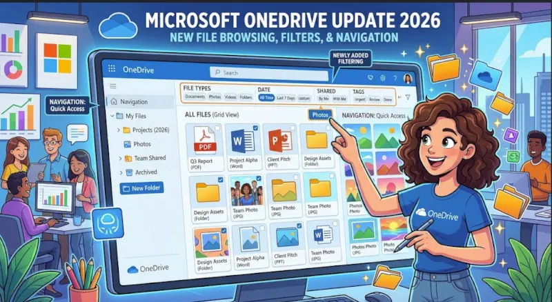 Microsoft OneDrive Update 2026: New File Browsing, Filters, and Navigation