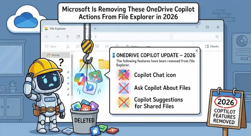 Microsoft Is Removing These OneDrive Copilot Actions From File Explorer in 2026