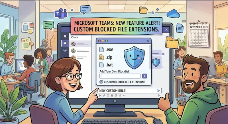 Microsoft Teams to Allow Custom Blocked File Extensions in November 2026